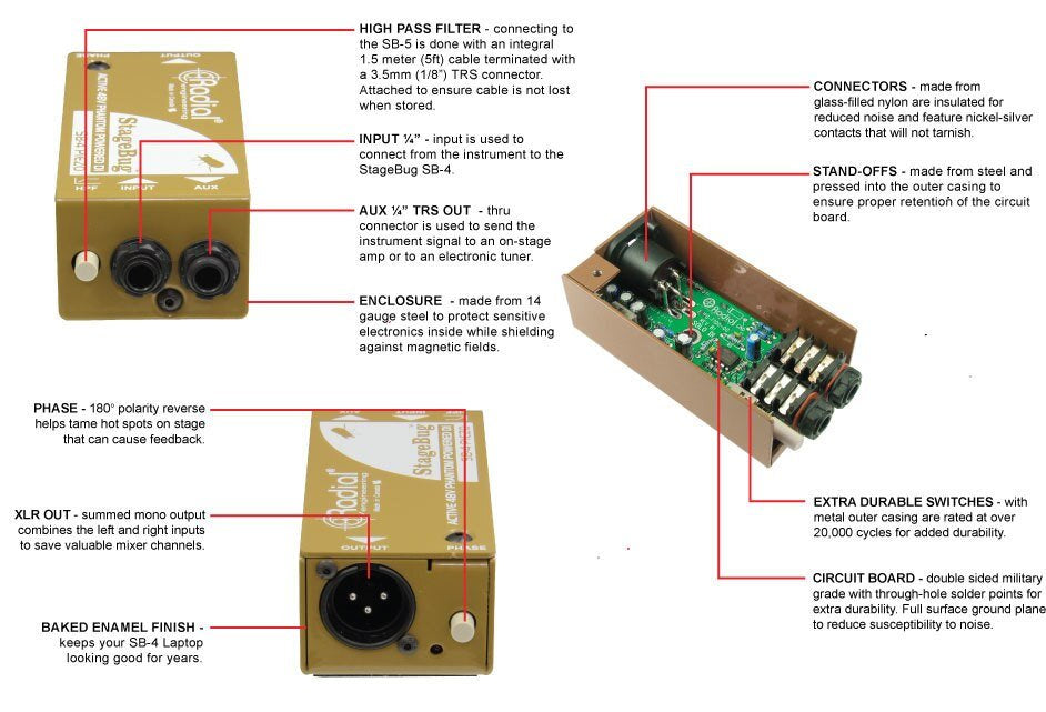 StageBug SB-4 Piezo Orchestra DI