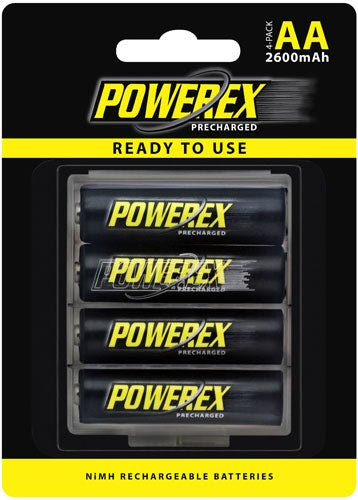 Powerex AA MHRAAP4 2600 mAh 4-Pack Rechargeable Batteries