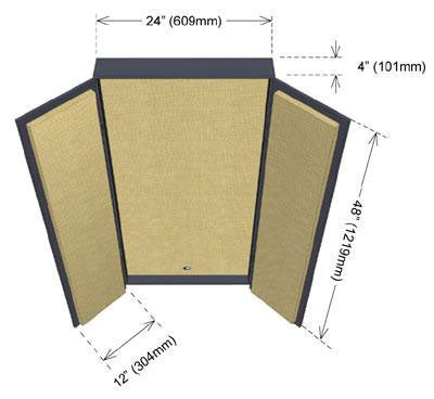 Cabine de voix off instantanée FlexiBooth grise