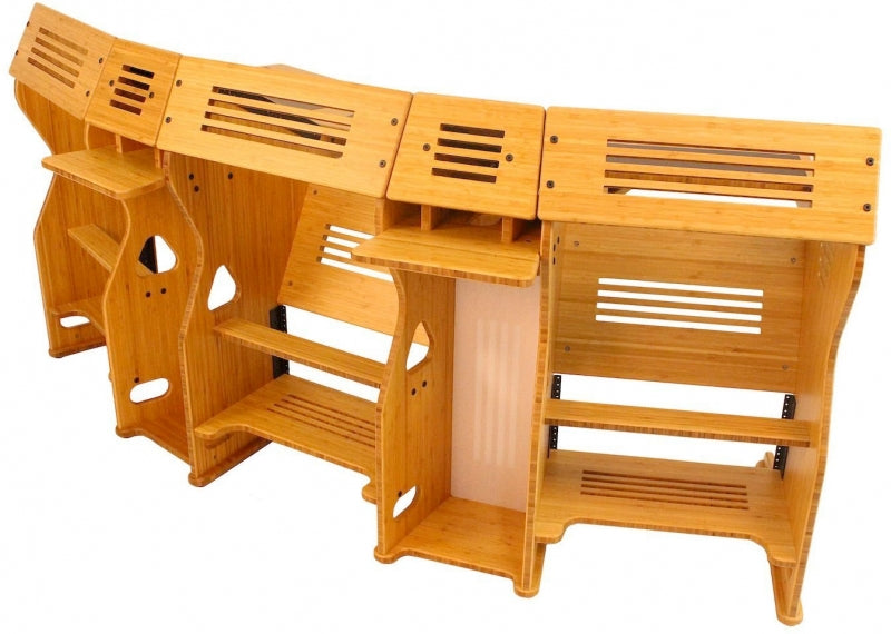 Bureau double VDesk (bambou)