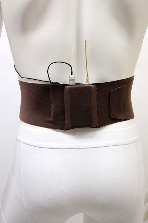 Ceinture - Grande avec grande pochette (marron)