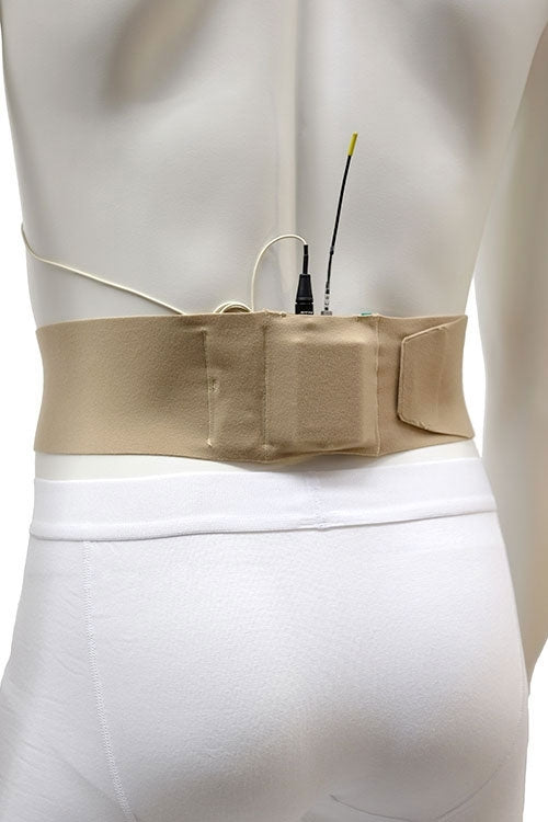 Ceinture - Moyenne avec petite pochette (beige)