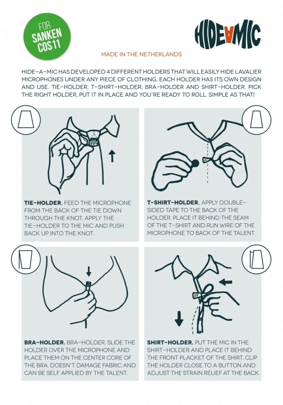 Holders for Sanken COS-11 (4-Set, Grey)