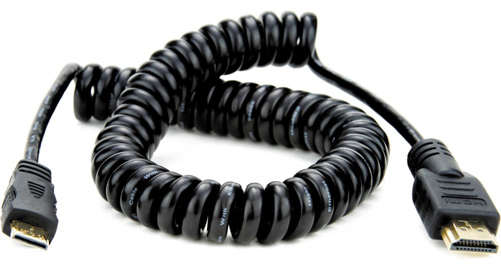 ATOM-CAB009 Mini To Full Hdmi Coiled Cable