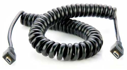 ATOM-CAB012 Micro To Micro Hdmi Coiled Cable