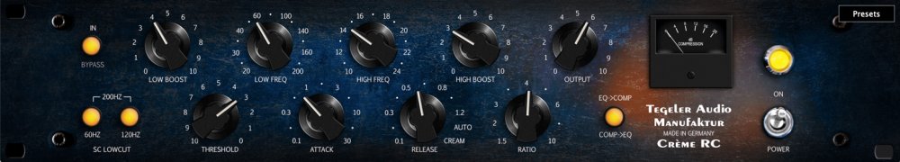 Crème RC - Remote Controllable Bus Compressor and Mastering Equalizer