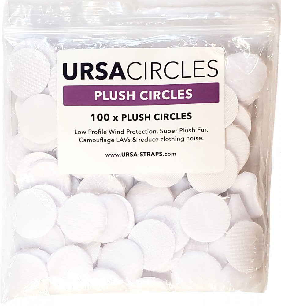 100x Plush Circles - White
