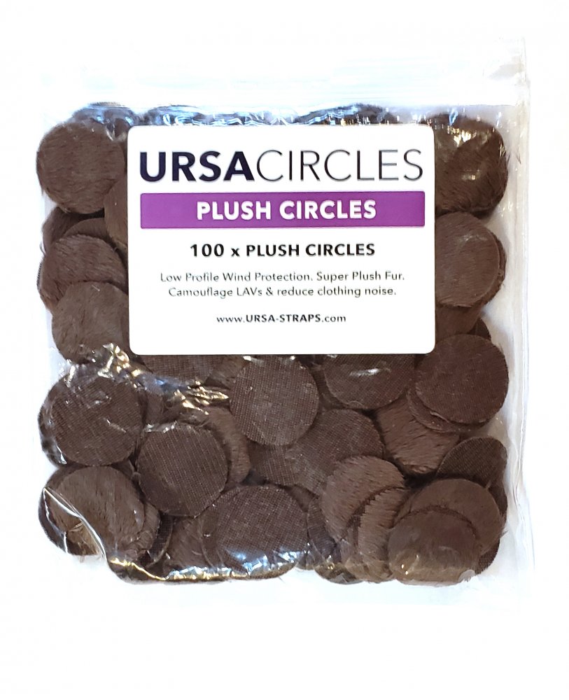 100x Plush Circles - Brown