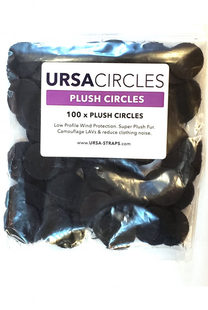 100x Plush Circles - Black