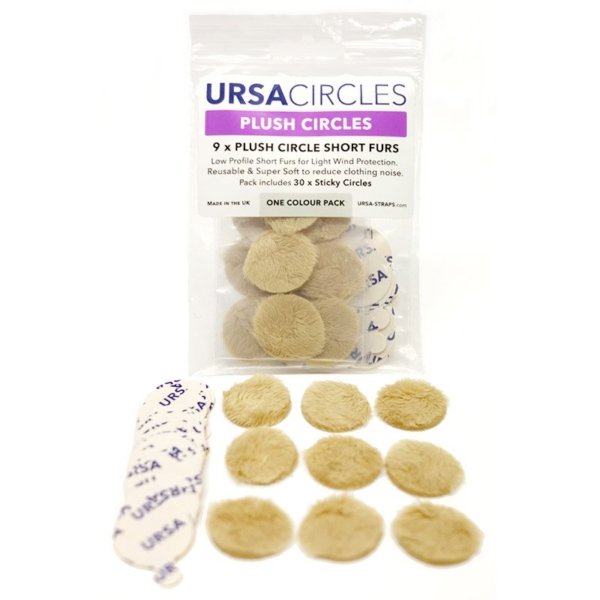 9x Cercles en peluche + 30x Autocollants - Beige