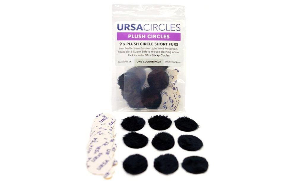 9x Cercles en peluche + 30x Autocollants - Noir