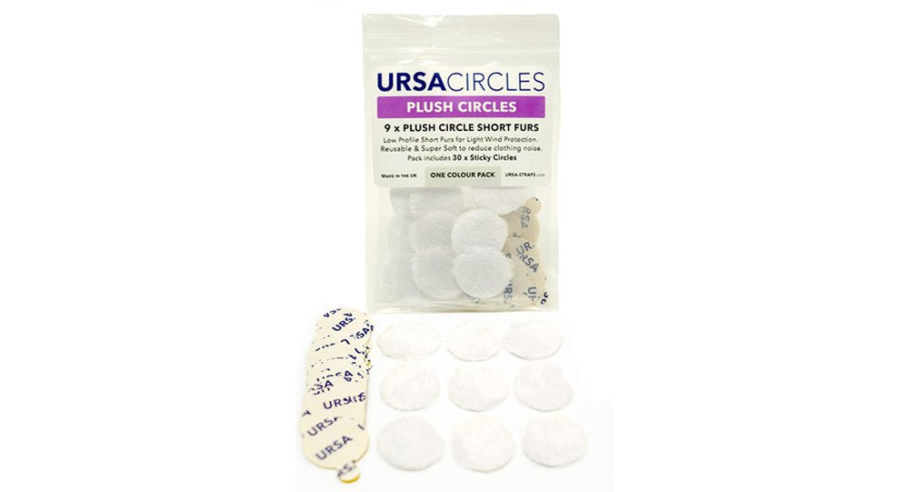 9x Cercles en peluche + 30x Autocollants - Blanc