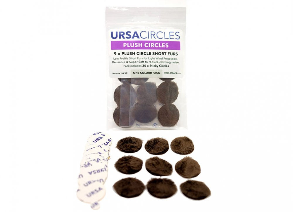 9x Plush Circles + 30x Stickies - Brown