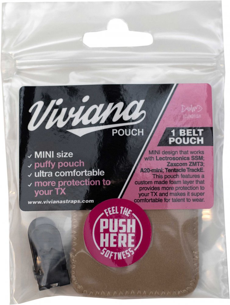 Belt Puffy Pouch (Mini, Beige)