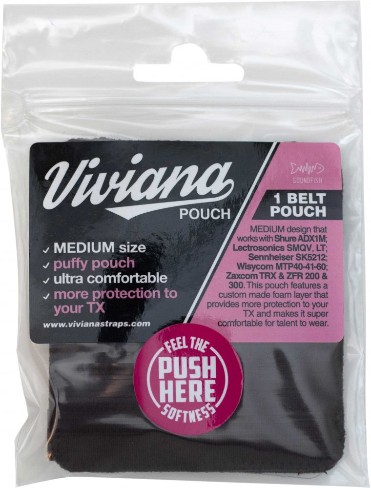 Belt Puffy Pouch (Medium, Black)