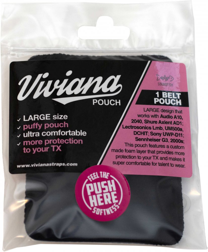 Belt Puffy Pouch (Large, Black)