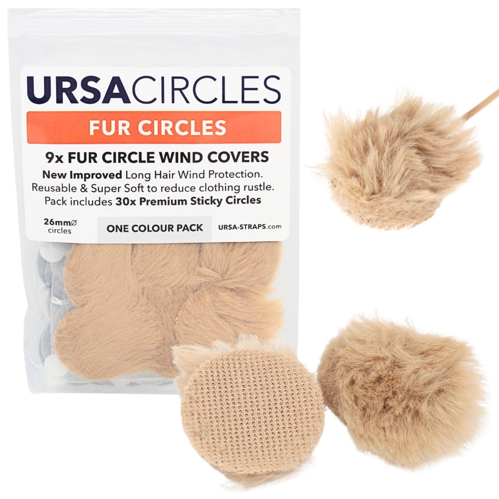 9x Fur Circles + 30x Stickies Single Colour - Beige