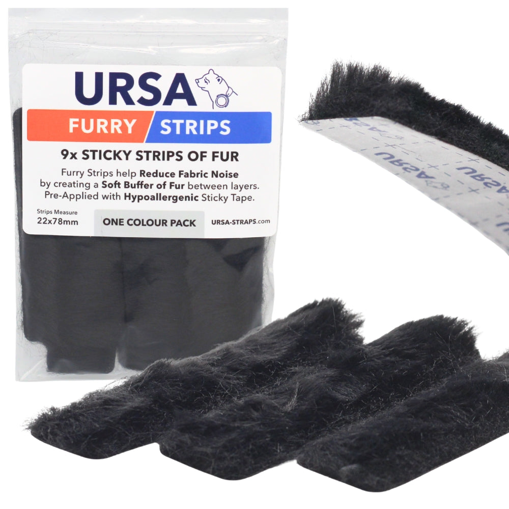 9x Furry Strips - Black