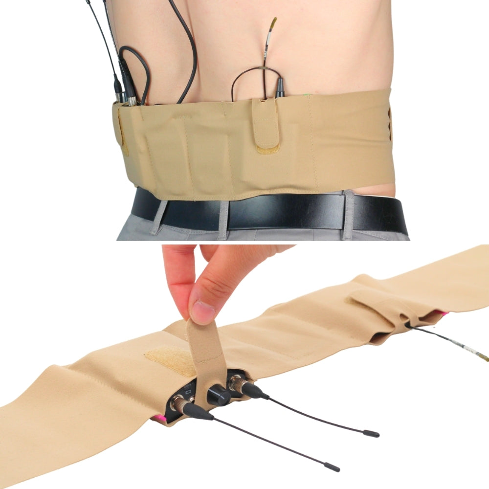 Live Strap - Double Pouch Small (Beige)