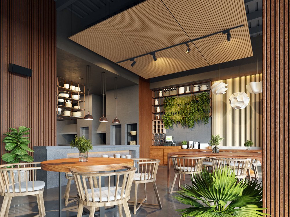 Mur à lattes ECOScapes - Chêne