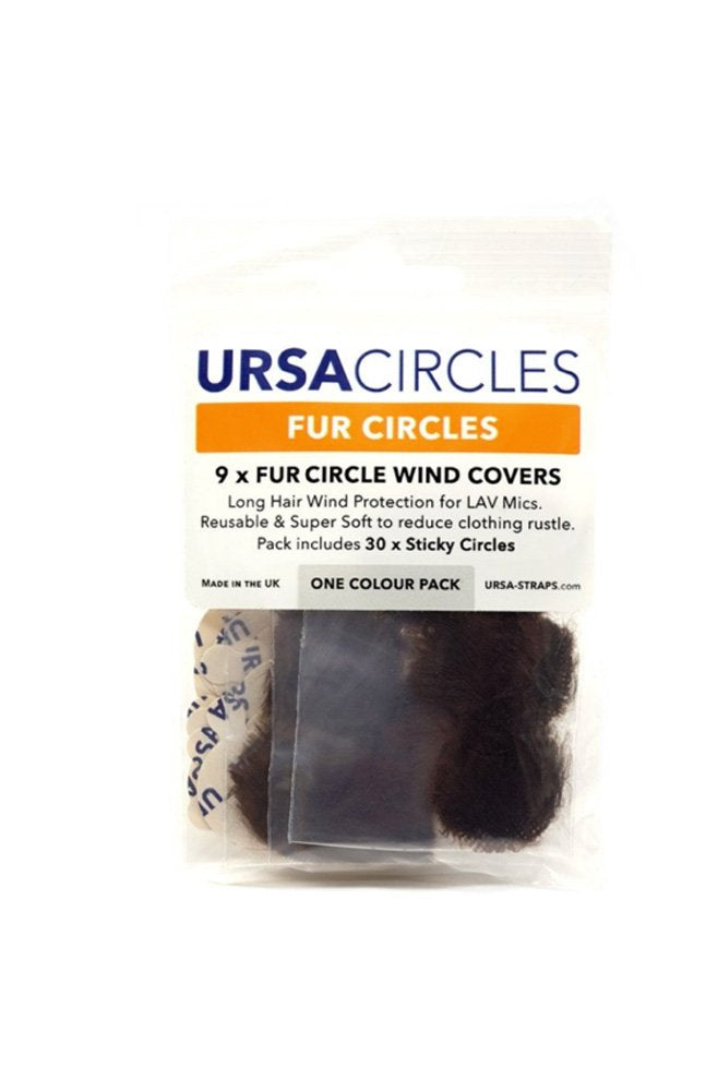 9 cercles de fourrure + 30 autocollants - Marron