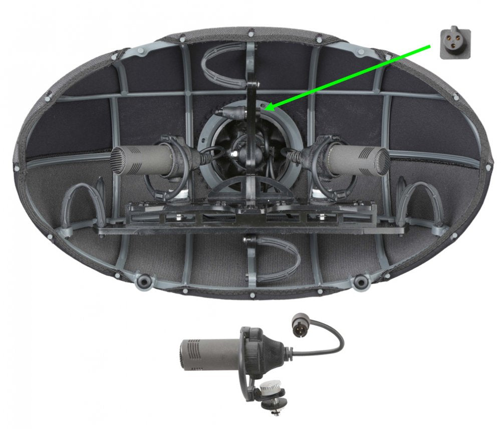 Albert windshield for 3 x Sennheiser MKH8000 pair (ORTF + center, XY)