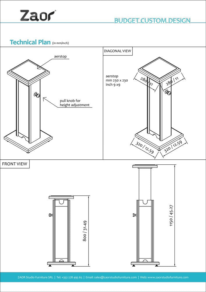 Support d'écran - Noir Gris