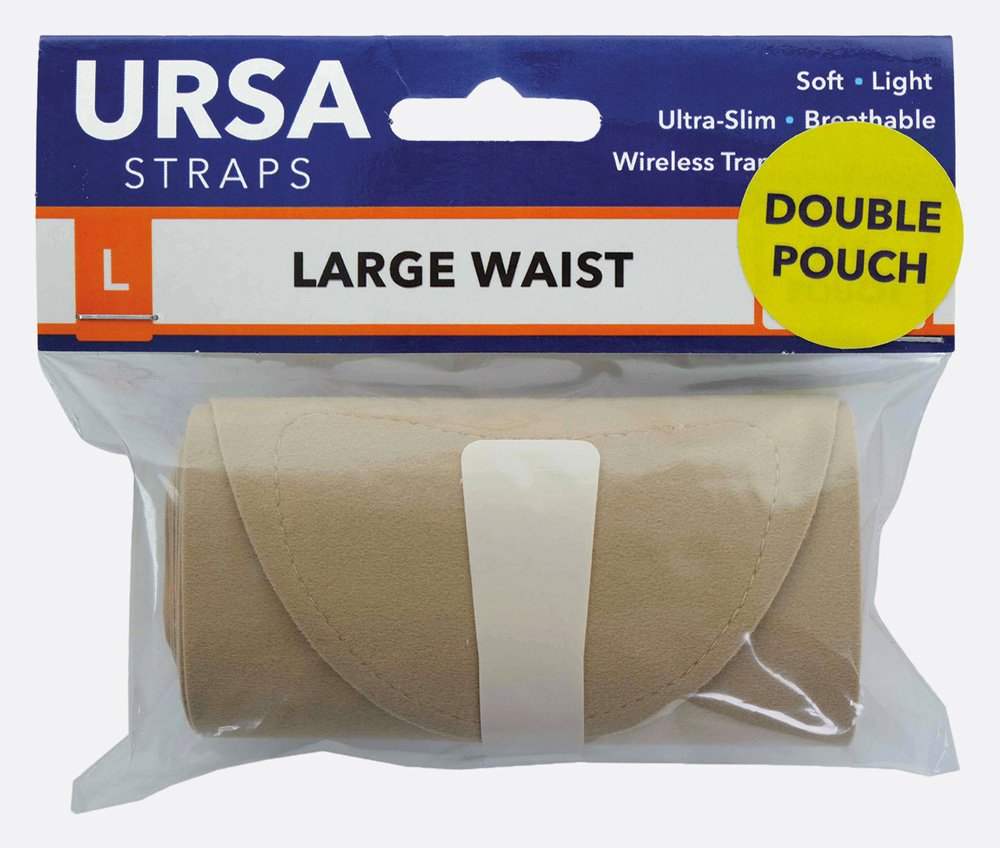 Ceinture - Grande avec double pochette (beige)