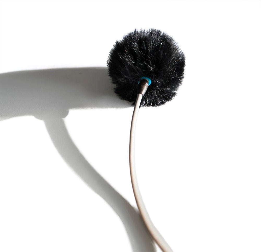 Paire de pare-brise en fourrure Mini Urchin Lavalier noir