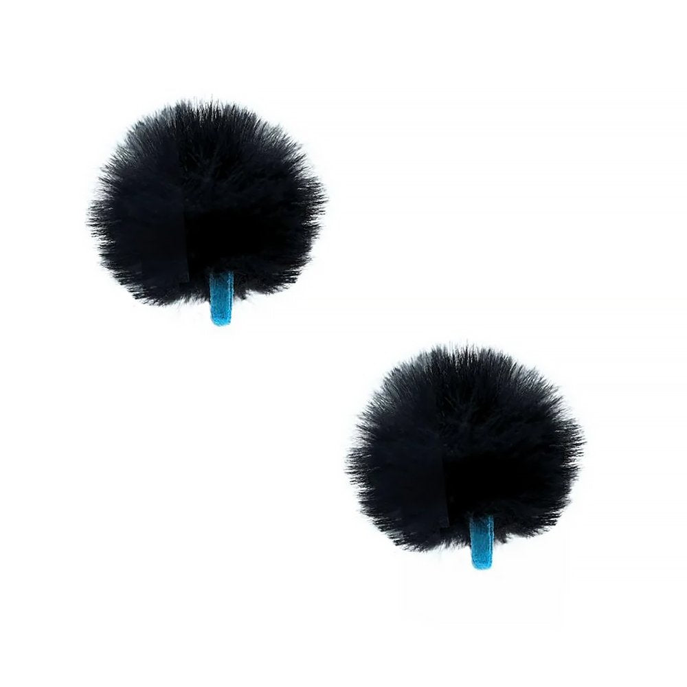 Paire de pare-brise en fourrure Mini Urchin Lavalier noir