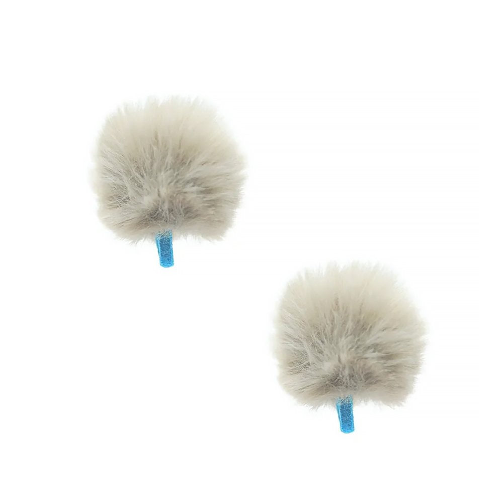 Paire de pare-brise en fourrure Mini Urchin Lavalier blanche