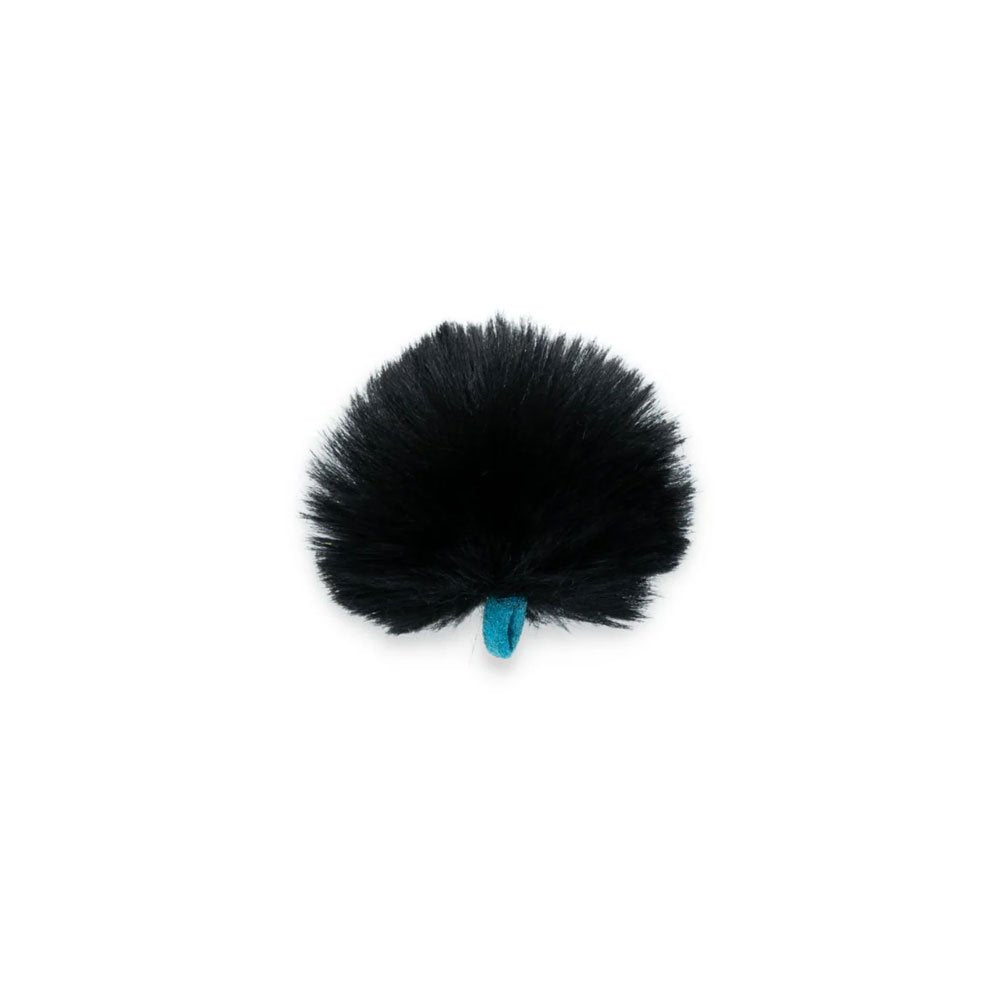 Pare-brise en fourrure Puffer Urchin Lavalier avec noyau en mousse simple noir