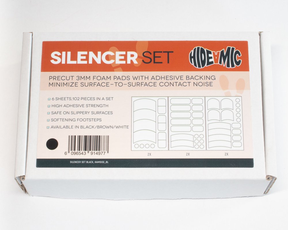 Ensemble de silencieux Hide-a-mic (2x3 feuilles, noir)