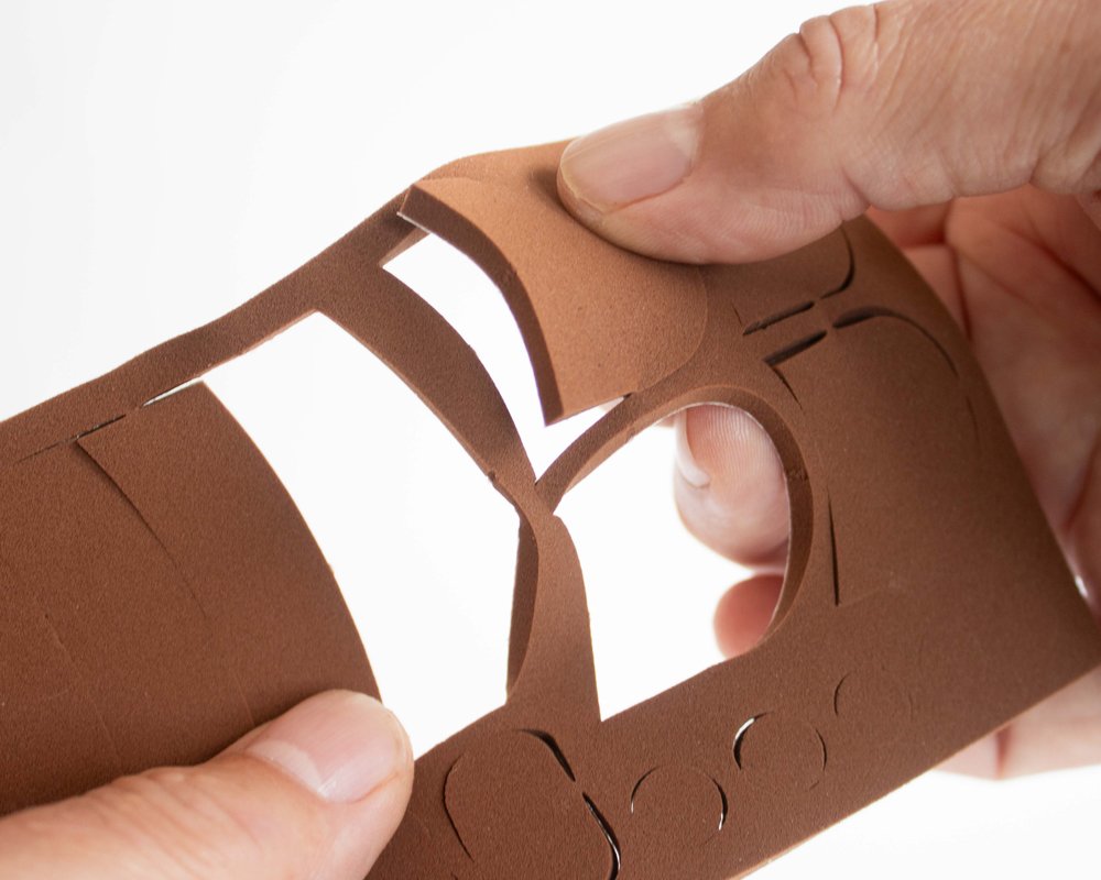 Ensemble de silencieux Hide-a-mic (2x3 feuilles, marron)