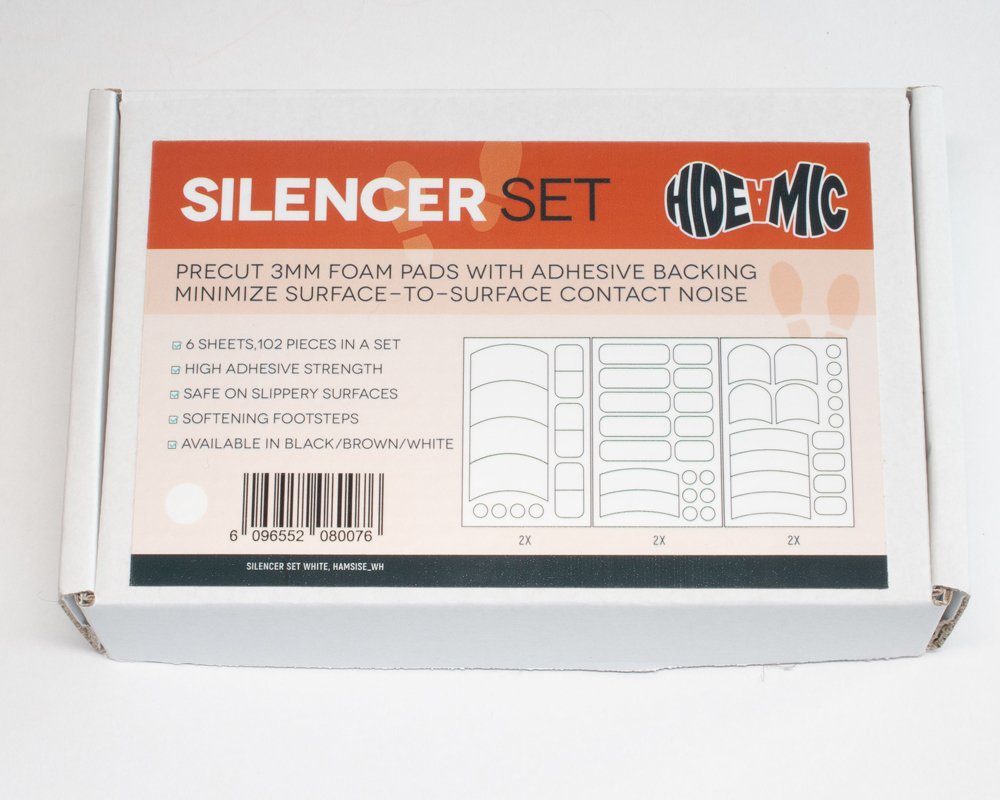 Ensemble de silencieux Hide-a-mic (2x3 feuilles, blanc)