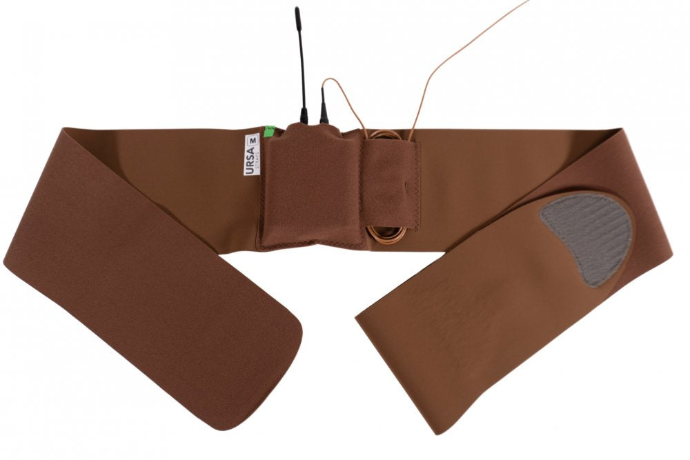 Ceinture - Moyenne avec petite pochette (Caramel)