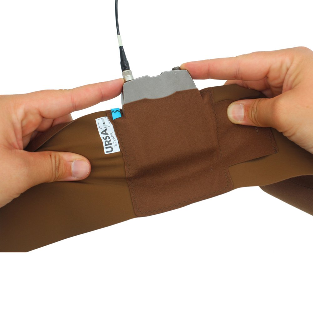 Ceinture - Grande avec grande pochette (Caramel)