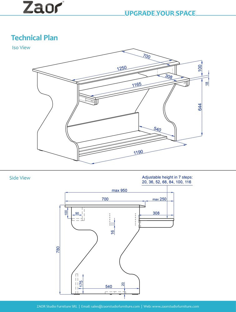 Miza Junior Flex - Wengé Gris