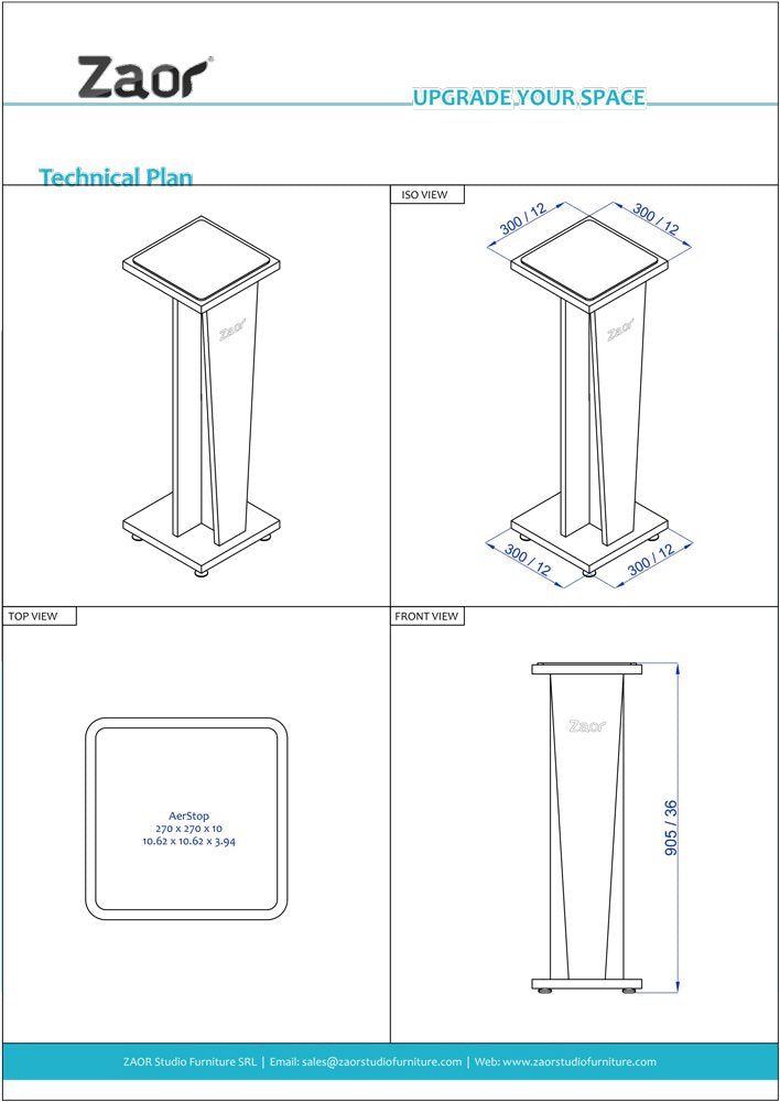 Support Miza V36 - Noir (Paire)