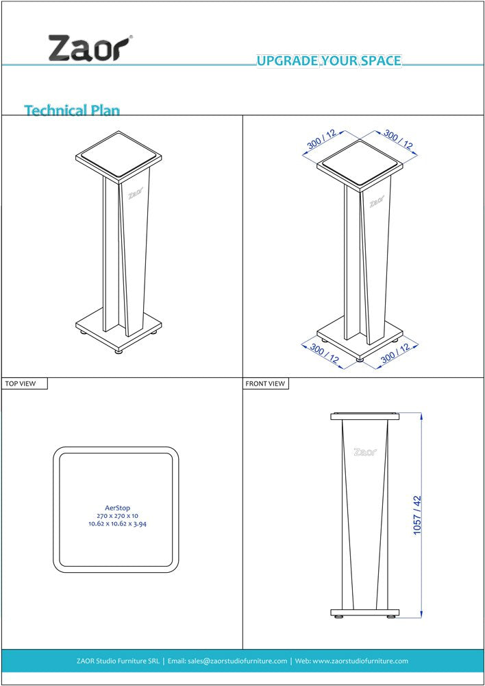 Support Miza V42 - Noir (Paire)