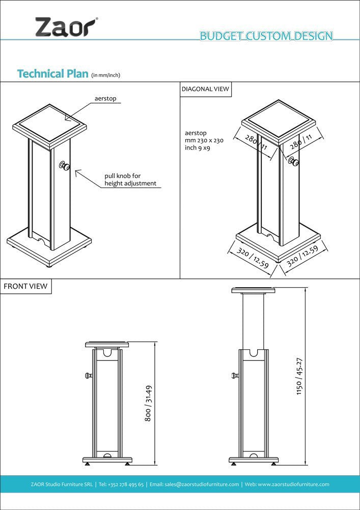 Support d'écran - Noir Noir