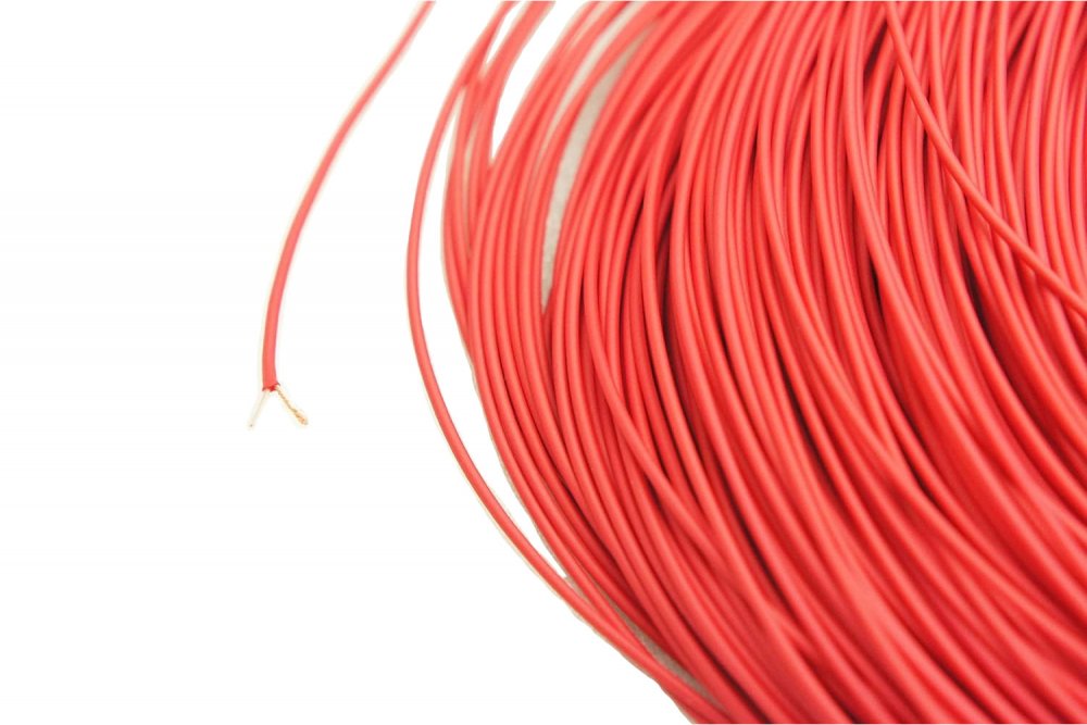 W2526 - Bras de lecture audio coaxial 1c. 32awg, rouge (prix par rouleau - 164 pieds)