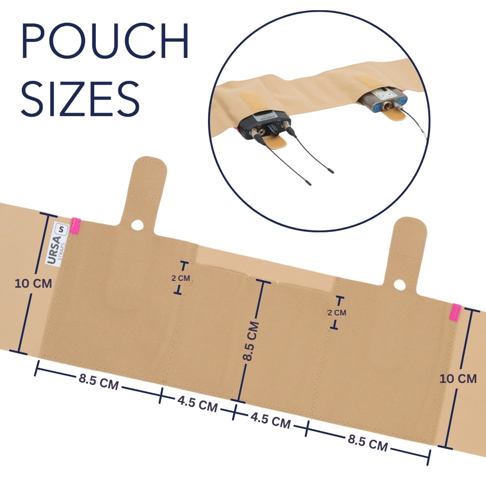 Live Strap - Double Pouch Small (Beige)