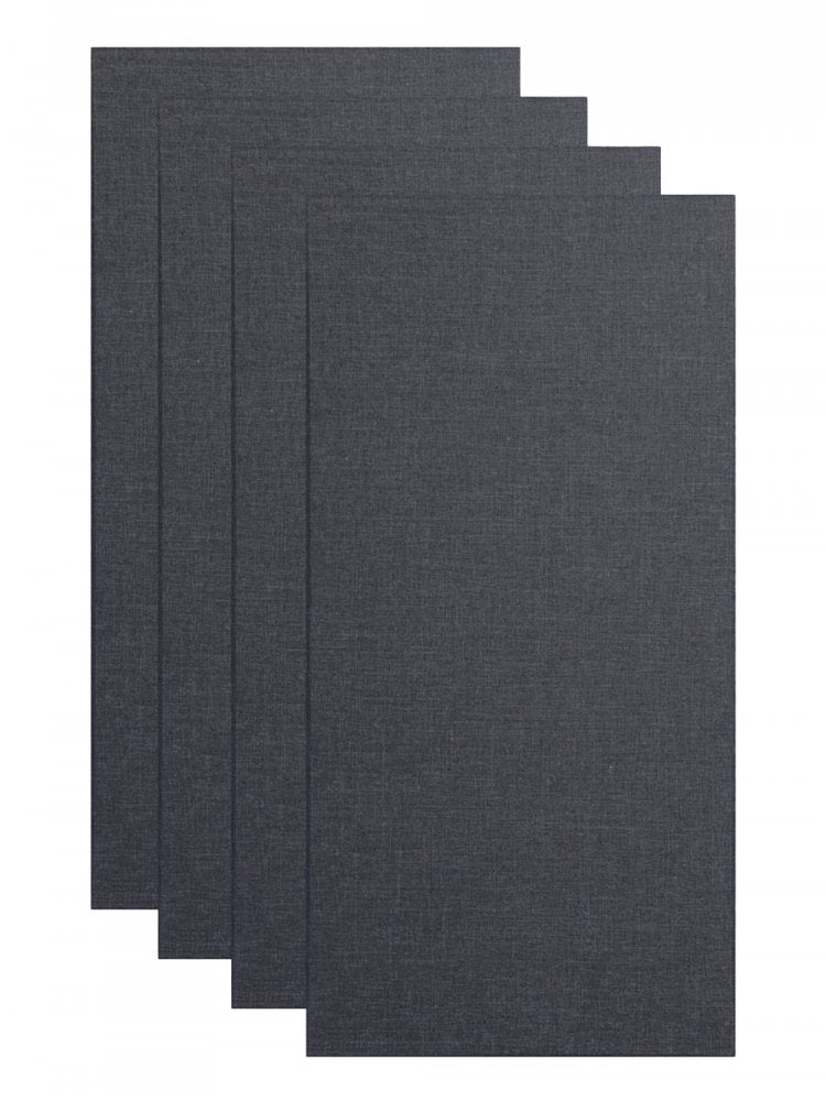 Panneaux haut débit Broadway biseautés 24"x48", 3", noir