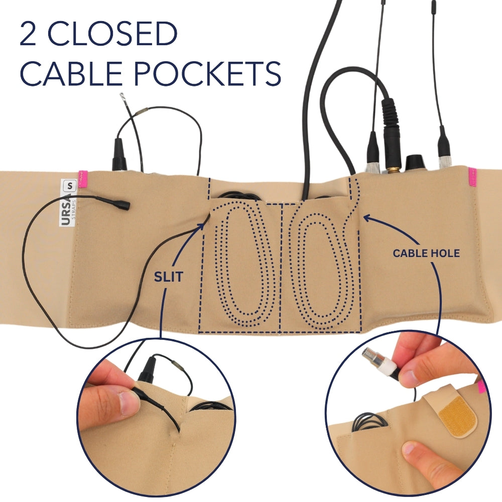 Live Strap - Double Pouch Small (Beige)