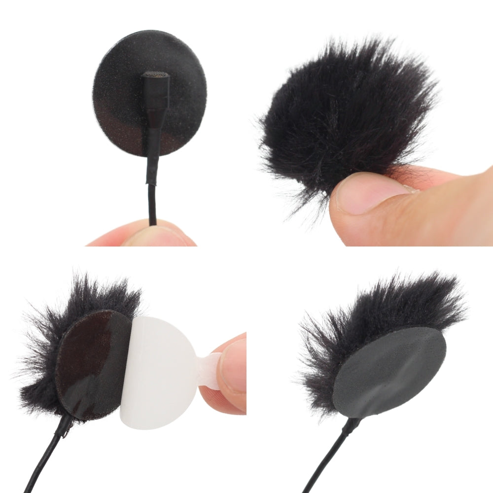 9x Fur Circles + 30x Stickies Single Colour - Black