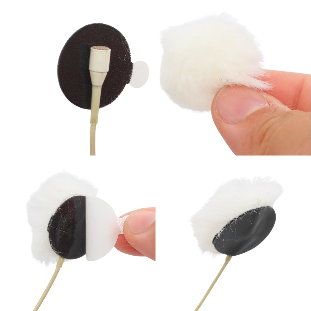 9x Fur Circles + 30x Stickies Single Colour - White