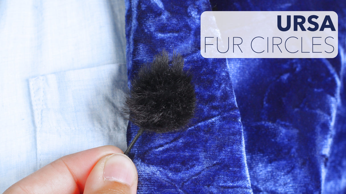 9x Fur Circles + 30x Stickies Single Colour - Black