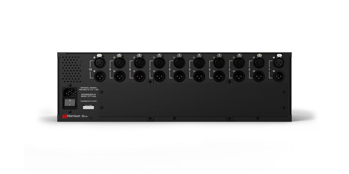 D510r 500 Series Chassis with D510MX Mixer and 8x 500 Series 32C Preamps