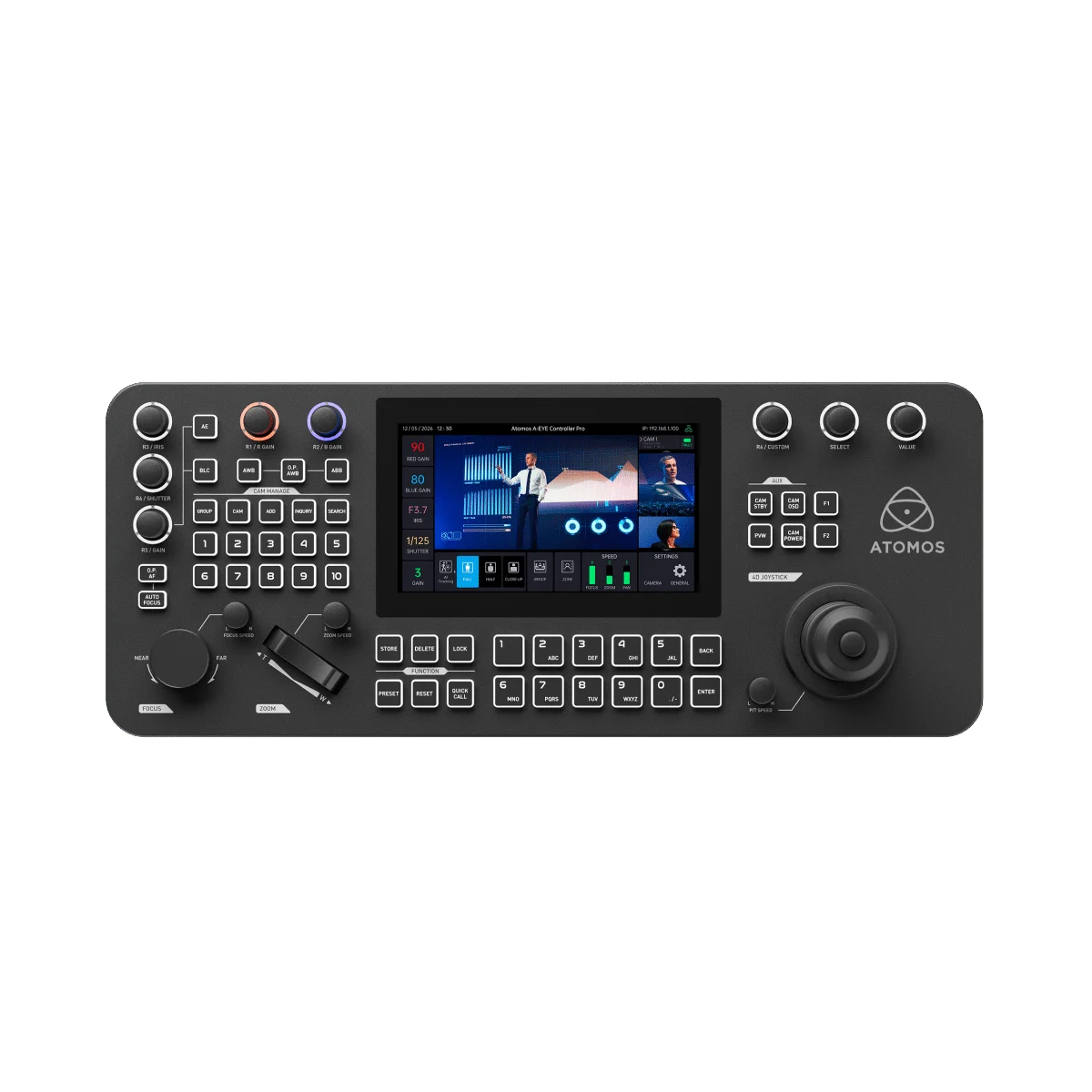 Ergonomic desktop PTZ controller